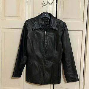 Colebrook jacket black leather.